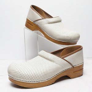 Dansko Clogs 42 Women's White Comfort Shoes Perfed Pro Slip On US 11.5 - 12